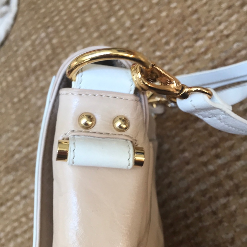 Badgley Mischka Satchel Bag in Nude and white - Picture 6 of 6
